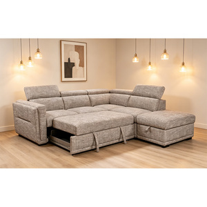 <span class=keywords><strong>Muebles</strong></span> <span class=keywords><strong>para</strong></span> el Hogar al por Mayor, Sofá Cama en Forma de L de Dos Plazas, Estilo Europeo Moderno, con Almacenamiento y Relleno de Esponja, <span class=keywords><strong>para</strong></span> Sala de Estar - Product Image 2