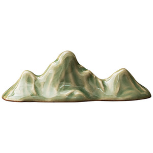 Reposa tapas de cerámica retro con forma de montaña para té verde, accesorio de cerámica para la ceremonia del té - Product Image 5