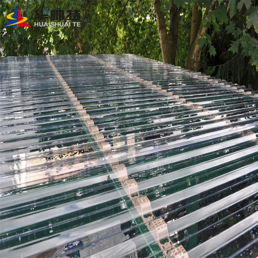 PC material transparent clear polycarbonate corrugated plastic roofing sheet