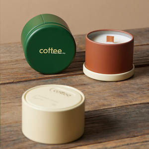 Lujo en tarros de cerámica redondos Tapa Fragancia para el hogar Decoración de vacaciones Navidad Pascua Diwali Bar Decoraciones Velas perfumadas de cera de soja - Product Image 3