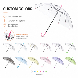 Parapluie transparent automatique pour le soleil et la pluie, double usage, long manche, avec logo personnalisé, cadeaux promotionnels et événements - Product Image 3