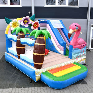 บ้านลมเป่าลมธีมชายหาดต้นปาล์ม ปราสาทลมเป่าลม บ้านเด้งดึ๋งเป่าลม บ้านเด้งดึ๋งแบบมีสไลเดอร์ บ้านลมเป่าลมแบบคอมโบ - Product Image 4