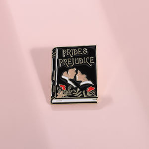 プライド偏見エナメルピンロマンチックなラブストーリーフィルムプロットブックブローチラペルバッジクリエイティブパーソナリティピン卸売ギフト - Product Image 3