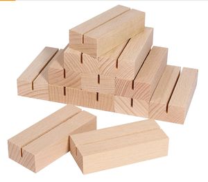 Wood Photo Picture Card <b>Holders</b> for Weddings Banquets and Parties Wooden <b>Table</b> <b>Number</b> Stands - Product Image 3