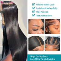 Perruques sans colle 13x4 13x6 en cheveux humains naturels, densité 200, avec dentelle HD, fournisseurs de perruques lisses en cheveux Remy péruviens