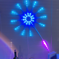 Bande lumineuse à LED pour feux d'artifice RGB 12V Reconnaissance sonore de la musique Rythme Activé Contrôle numérique APP Maison Fête Événement Lumière décorative