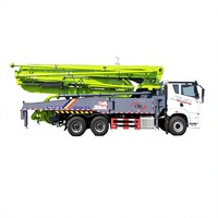 Camion pompe à béton Nongjian 47m, directement de l'usine, avec châssis FAW pour la construction urbaine et les travaux d'agglomération de béton