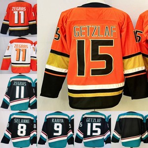 Maillots de hockey cousus pour hommes 11 Trevor Zegras 8 Teemu Selanne 15 Ryan Getzlaf 9 <span class=keywords><strong>Paul</strong></span> Kariya - Product Image 1