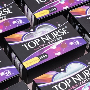 Tampons biologiques VCare avec applicateur en coton doux, super absorbants, hygiène féminine, utilisation nocturne, 28 pièces/boîte - Product Image 2
