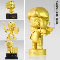 Trophée personnalisable en métal 3D, modèle créatif de mascotte stéréoscopique, ornement commémoratif haut de gamme fabriqué en Chine