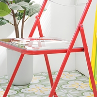 Chaise pliante en plastique multi-usages, chaise de bureau pliante transparente portable pour les réunions, le salon