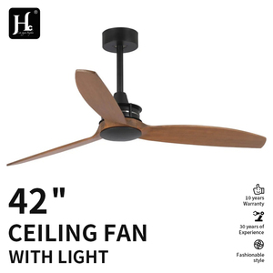 Modern LED <b>Ceiling</b> <b>Fan</b> 3 Solid Wood Iron Blades 6-Speed <b>Remote</b> <b>Control</b> Noiseless Reversible DC Motor Warranty for Living - Product Image 2