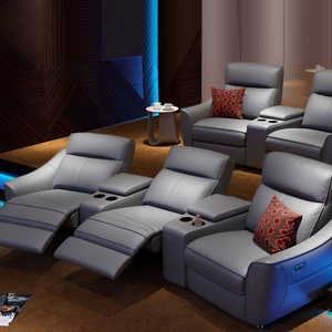 Mobili per la casa di lusso arancione moderni home theater poltrone <span class=keywords><strong>e</strong></span> <span class=keywords><strong>divani</strong></span> di lusso casa cinema divano - Product Image 3