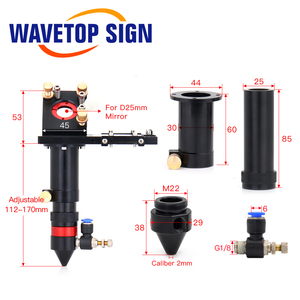 Wavetopsign CO2 đầu <span class=keywords><strong>laser</strong></span> tập trung ống kính 20mm gương phản chiếu 25mm tích hợp gắn khắc <span class=keywords><strong>laser</strong></span> và Máy cắt - Product Image 2