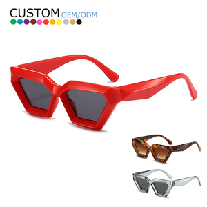 New Arrival Fashion Retro Popular Sunglasses Irregular Thick Frame Cat Eye Leopard Women Sunglasses - Product Image 1