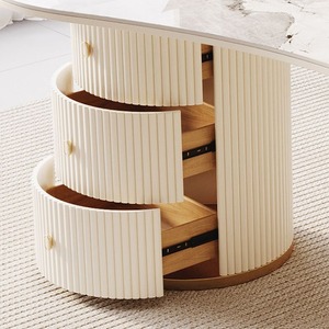 Bureau d'<span class=keywords><strong>ordinateur</strong></span> moderne en pierre blanche avec 3 tiroirs et un tiroir à dossiers pour le mobilier de bureau à domicile - Product Image 6