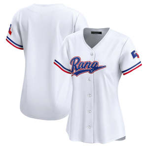 Camiseta de Béisbol Blanca Limitada de Texas para Mujer 2025 - Uniformes Personalizados de Talla Grande, Transpirables, 100% Poliéster, Bordados y Cosidos - Product Image 3