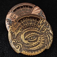 Nouveau Design 7-en-1 Dragon Roulette Métal Spinning Dice Set D & D Steampunk Acrylique Rolling RPG Coffret Cadeau D & D Steampunk Rolling RPG