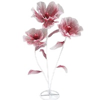 Grande fleur artificielle en chenille, ornements décoratifs super grands, Thanksgiving, 50 cm, Saint-Valentin, Nouvel An, Mariage