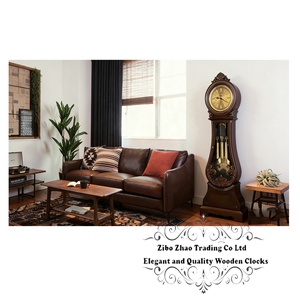 Orologio <span class=keywords><strong>a</strong></span> <span class=keywords><strong>Pendolo</strong></span> Antico di Lusso in Stile Country Francese, in Legno Massiccio con Arco, Illuminazione LED, Movimento Meccanico Tedesco <span class=keywords><strong>Hermle</strong></span>, Suoneria Orale - Product Image 5