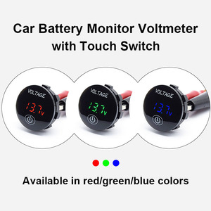 Voltímetro <span class=keywords><strong>digital</strong></span> a prueba de agua 12V 24V LED verde con Interruptor táctil <span class=keywords><strong>para</strong></span> barco marino RV - Product Image 5