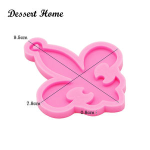 DY0263 מבריק מיני מספריים Keychain סיליקון עוגן עובש, שוקולד יצק סוכר קרפט תבניות DIY עוגת - Product Image 3