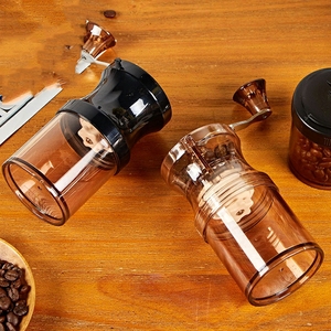 Molinillo de café <span class=keywords><strong>Manual</strong></span> transparente Diseño de cristal profesional Molinillo de café con núcleo de rebabas Molinillo de granos de café para <span class=keywords><strong>comprar</strong></span> - Product Image 5