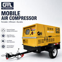Compresseur d'air diesel mobile fourni par l'usine GTL, de 55 CFM à 1250 CFM, avec moteur Cummins / Perkins