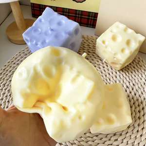 Juguete antiestrés de queso en bloque, suave, de ABS, de subida lenta, realista, para apretar, para aliviar el estrés, squishy de comida para fiestas - Product Image 5