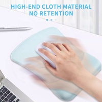 Tapis de clavier de couleur bleu clair en mousse à mémoire de forme ergonomique Tapis de souris de jeu personnalisé Repose-poignet Base en gel Ordinateur pour le bureau et la maison
