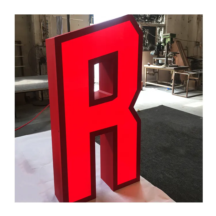 Panneau logo personnalisé éclairé 3D, vente en gros, panneaux électroniques en acrylique, panneau lumineux Led avec lettres