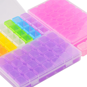 28 fentes clair <span class=keywords><strong>arc</strong></span>-<span class=keywords><strong>en</strong></span>-<span class=keywords><strong>ciel</strong></span> Nail Art paillettes strass plastique vide étui professionnel Double vente <span class=keywords><strong>en</strong></span> gros bijoux organisateur <span class=keywords><strong>ongles</strong></span> - Product Image 6