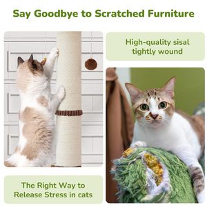 Woochpet Griffoir pour <span class=keywords><strong>chat</strong></span> robuste et plus épais en sisal naturel avec jouet circuit de balles pour <span class=keywords><strong>chat</strong></span> - Product Image 5