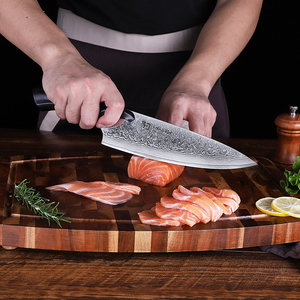 Nouveau! FINDKING Cheetah Series <span class=keywords><strong>couteau</strong></span> de chef de cuisine 8 pouces 67 couches damas <span class=keywords><strong>couteau</strong></span> <span class=keywords><strong>japonais</strong></span> 2023 meilleurs couteaux de cuisine en acier damas - Product Image 5