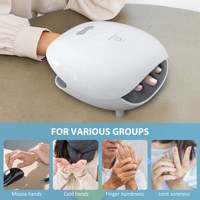 Masseur de main sans fil Comfier avec chaleur - 3 niveaux de compression d'air et de chauffage, masseur de main rechargeable