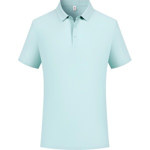 Polo pour homme en nylon popeline, vêtement de travail d'été, antibactérien, coupe ajustée, gris, vert mousse, bleu montagne, noir, blanc, bleuâtre - Product Image 3