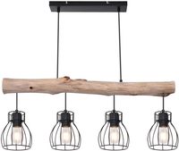 Rétro Chic Intérieur Chic Lustre Pendentif Lumière Moyen Sizer Faisceau En Bois Plafond Spot Grille Pendentif Lumière pour Salle À Manger Utilisation