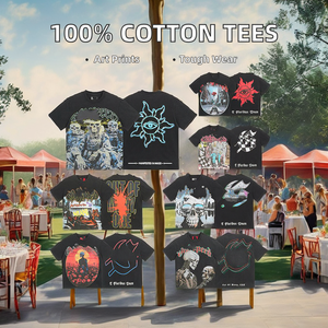 T-shirt oversize da uomo in cotone 100% <span class=keywords><strong>di</strong></span> alta qualità "gods Graphic High Street Speed Vintage y2k" t-shirt grafiche con carattere - Product Image 2