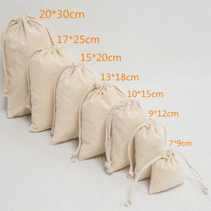 Wholesale Recyclable Costom logo Size Natural Cotton Drawstring <b>Bags</b>, Stock Drawstring <b>Bags</b> Can Print logo - Product Image 2