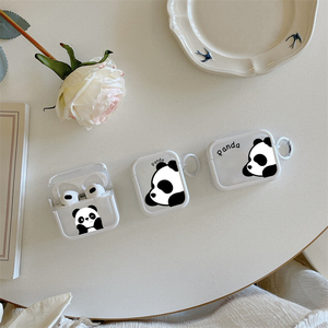 Pour <span class=keywords><strong>Airpods</strong></span> 2 Pro 1/2 Creative Cute Chubby <span class=keywords><strong>Panda</strong></span> Étui pour écouteurs en silicone Étui étanche - Product Image 1