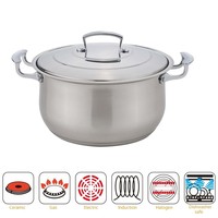 Ensemble de cuisine en acier inoxydable à bord large, vente chaude, Master Chef, batterie de cuisine antiadhésive, ustensiles de cuisine