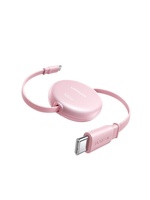 Kabel Data Retractable Tipe-C Ganda USB 2.0 480Mbps 100W Power Delivery untuk iPhone 15 Pro Max/ Model Ponsel