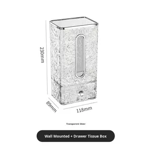 Dispensador de Papel Tisú de Lujo Ligero, Transparente, de Plástico, Impermeable, Montado en la Pared, Ecológico, Multiusos, con Diseño Desmontable - Product Image 4