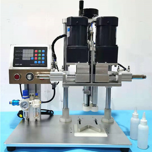 Botella de plástico de escritorio neumática semiautomática Twist off capper tapa selladora máquina taponadora de tornillos - Product Image 2