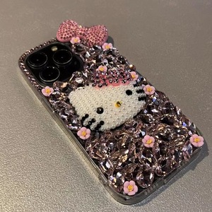 Hot Bán Hàng New Kim Cương Ins <span class=keywords><strong>3D</strong></span> <span class=keywords><strong>Hello</strong></span> <span class=keywords><strong>Kitty</strong></span> Mèo PC Trường Hợp Điện Thoại Cho Iphone 16 15 14 13 12 11 17 Cộng Với Pro Max - Product Image 5