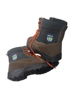 Bottes de lutte contre les incendies forestiers, résistantes aux flammes, semelle en acier, antidérapantes, haute tige, anti-perforation, dessus en caoutchouc, sécurité, sauvetage