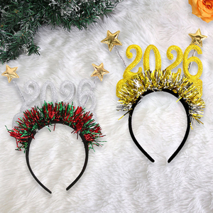 Bandeau de Nouvel An 2026, diadème, paillettes, étoiles, fournitures de fête, décoration de cheveux pour la fête du Nouvel An, accessoires pour cheveux - Product Image 5