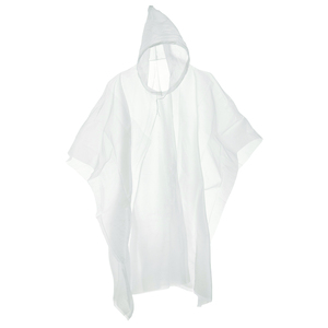 Poncho de pluie léger en PEVA promotionnel avec cordon de serrage sur le capuche pour festival - Product Image 4