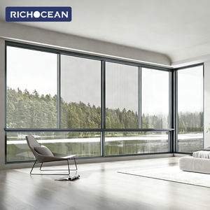 Fenêtres coulissantes en aluminium à pont thermique RICHOCEAN sur mesure avec verre isolant et moustiquaire - Product Image 6