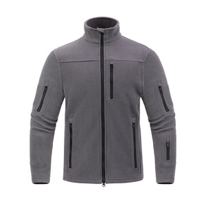 Veste polaire tactique pour homme, vert militaire, col montant, chaude, pour la randonnée et les activités de plein air, automne-hiver, avec poches zippées - Product Image 3